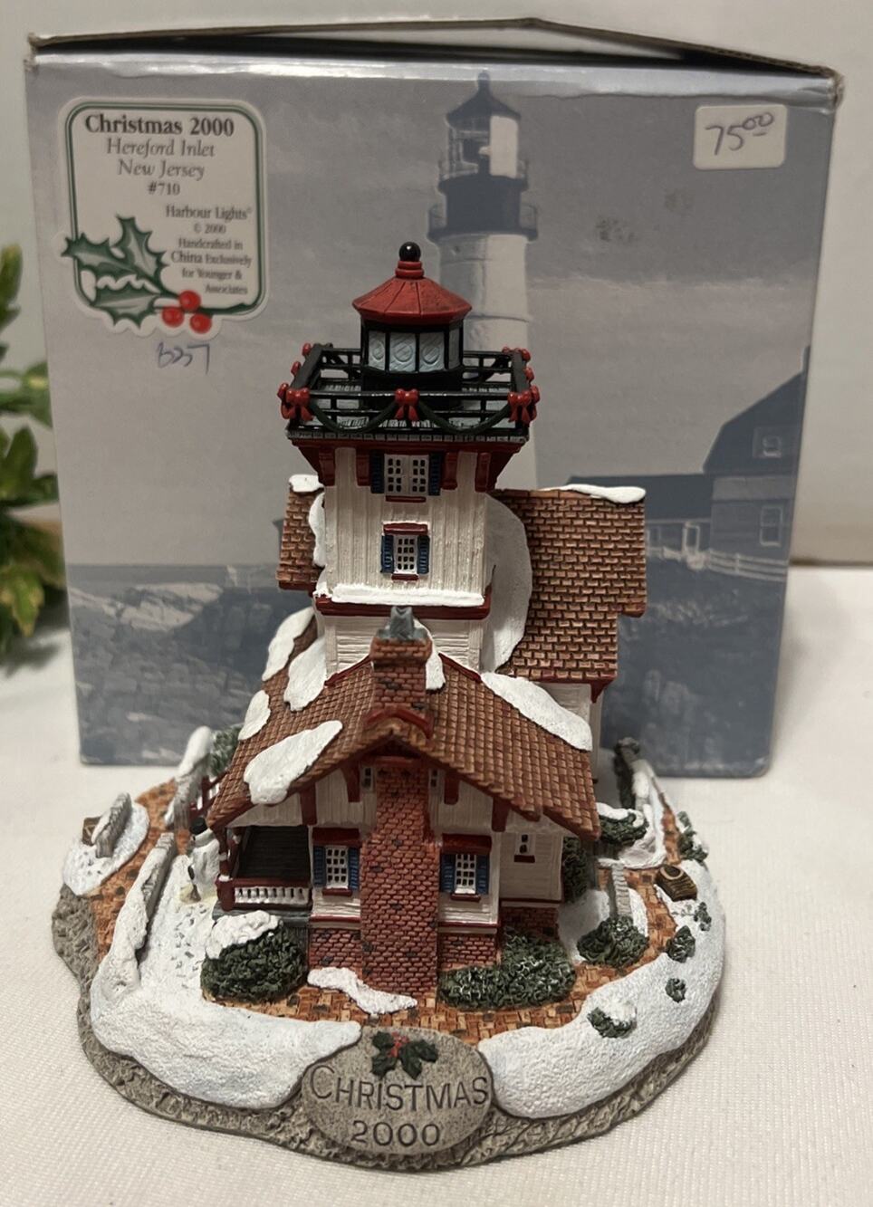 Christmas 2000 Harbour Lights "Hereford Inlet” #710 Lighthouse #637 SIGNED